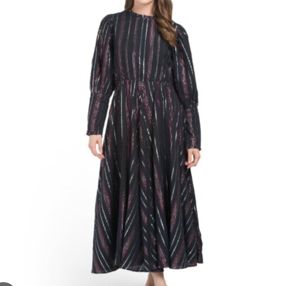 FARM Rio Dresses & Skirts - Farm Rio Lurex Striped Midi Dress